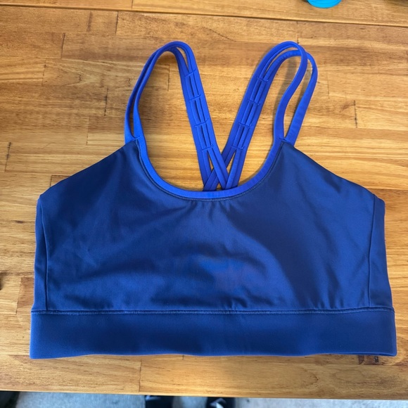 JANJI Women’s Pace Groundwork Purple Blue Strappy Sports Bra Size Small - Picture 2 of 6